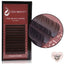 Brown eyelash extensions C curl mixed tray